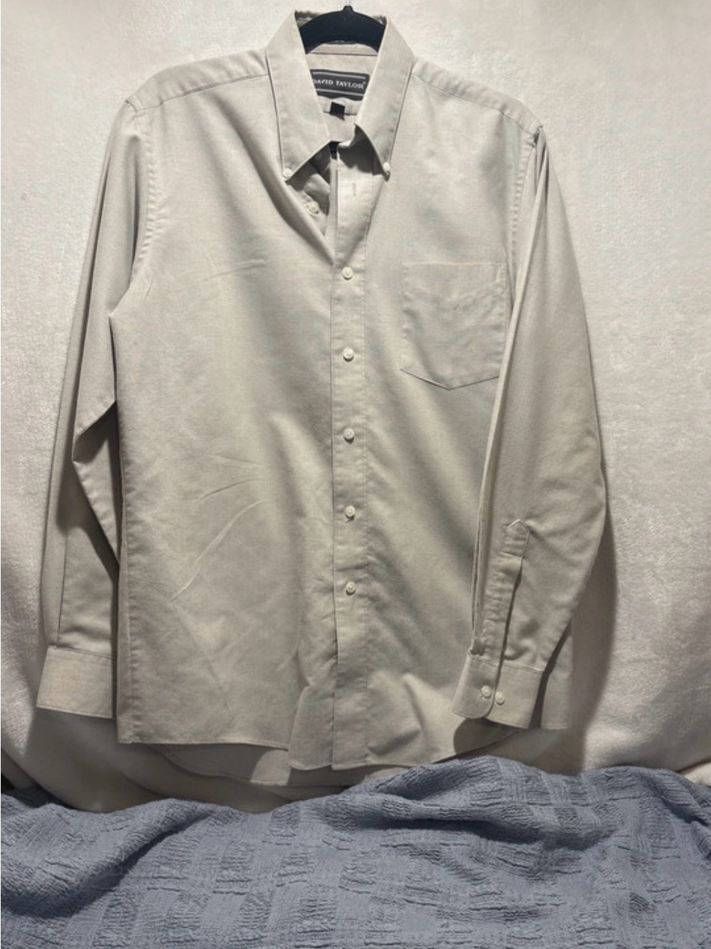 David Taylor Men's Long-Sleeve Dress Shirt - Light Beige